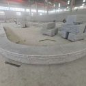 林芝 芝麻白异形坐凳，自然面光面弧形加工