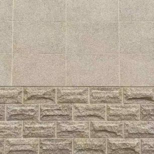 林芝 黄金麻自然面蘑菇石配荔枝面干挂