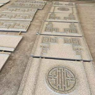 林芝 白麻花岗岩外墙立面雕刻板