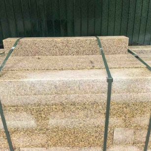 林芝 黄金麻花岗岩石材机切面栏杆料半成品