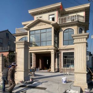 林芝 黄金麻花岗岩荔枝面别墅外墙干挂私家专属