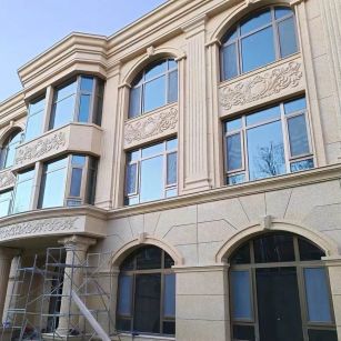 林芝 黄金麻花岗岩别墅外墙干挂