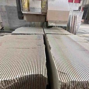 林芝 车间生产日常，黄金麻白麻花岗岩