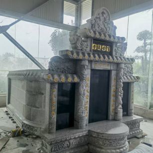 林芝 芝麻白墓碑效果展示图