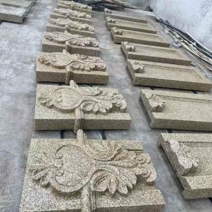 林芝 黄金麻花岗岩别墅外墙雕刻板