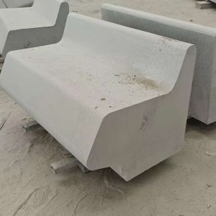 林芝 芝麻白花岗岩异形坐凳，石凳