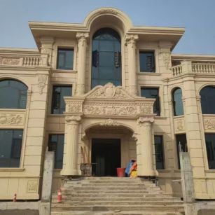 林芝 黄金麻花岗岩别墅外墙干挂