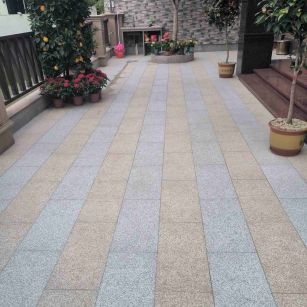 林芝 黄金麻白麻荔枝面庭院铺装展示