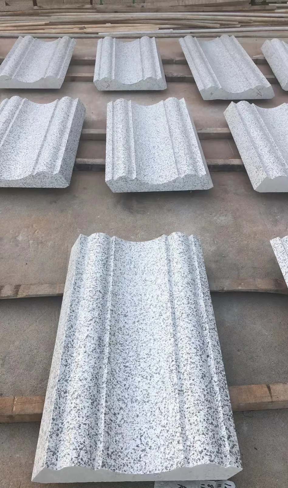 林芝 白麻花岗岩光面别墅线条