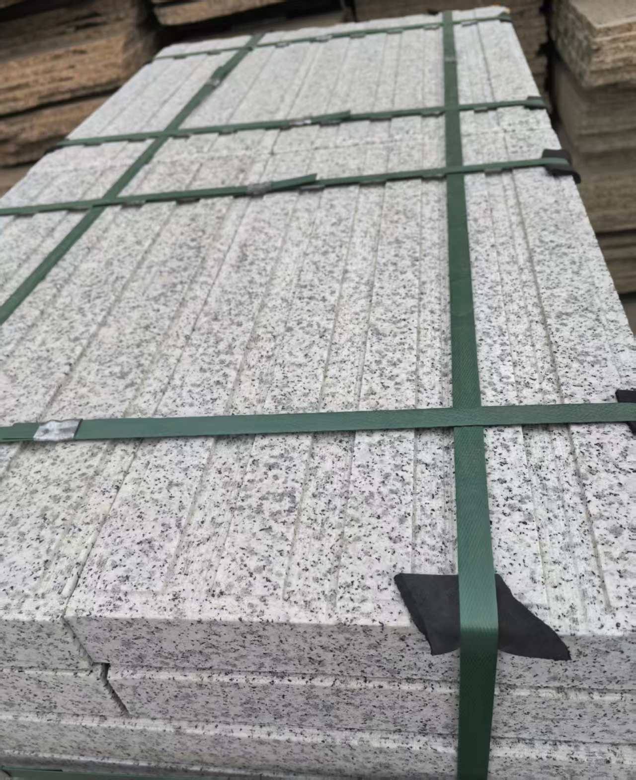 林芝 白麻花岗岩直行盲道石，盲条，地铺石