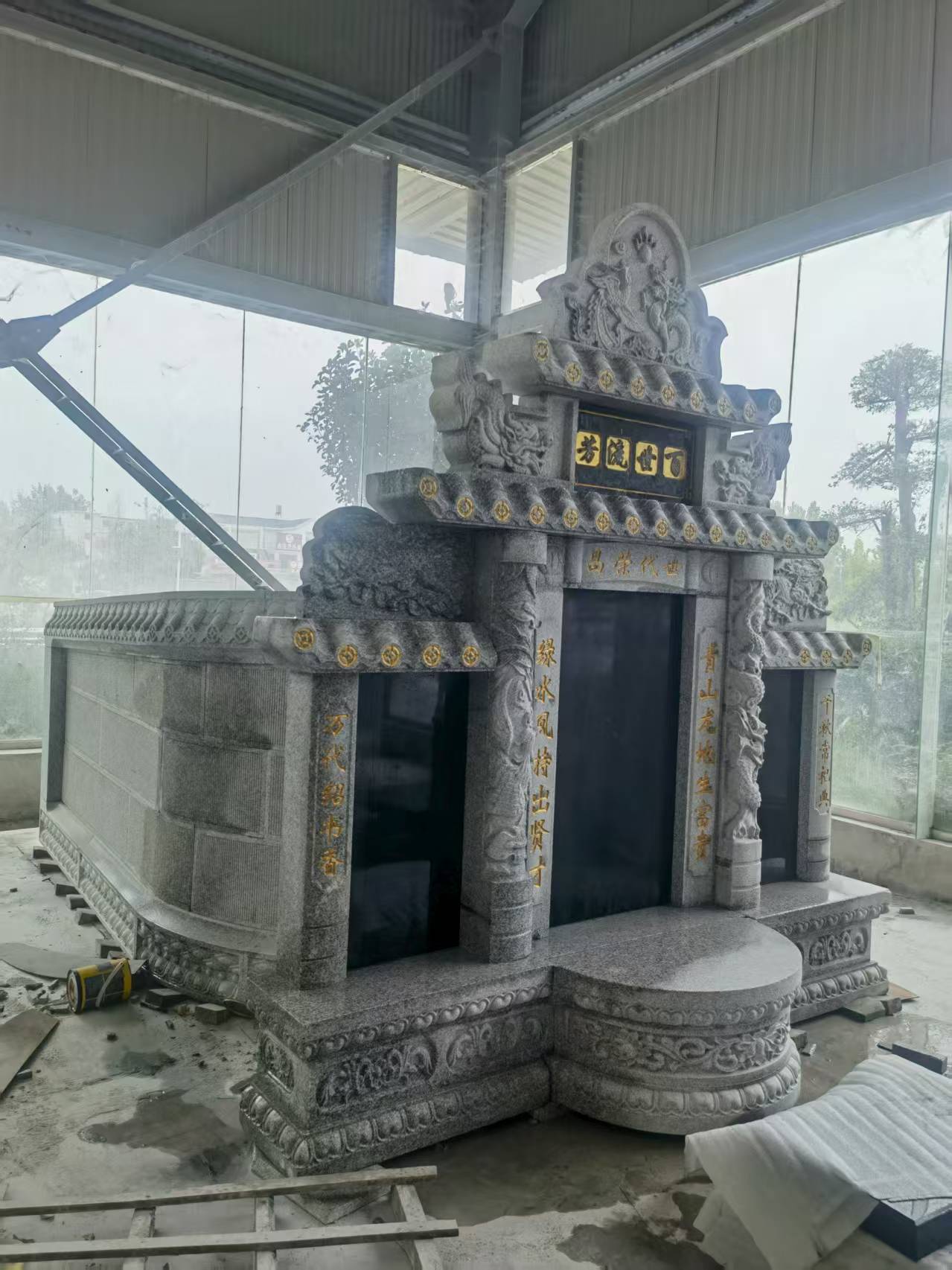 林芝 芝麻白墓碑效果展示图